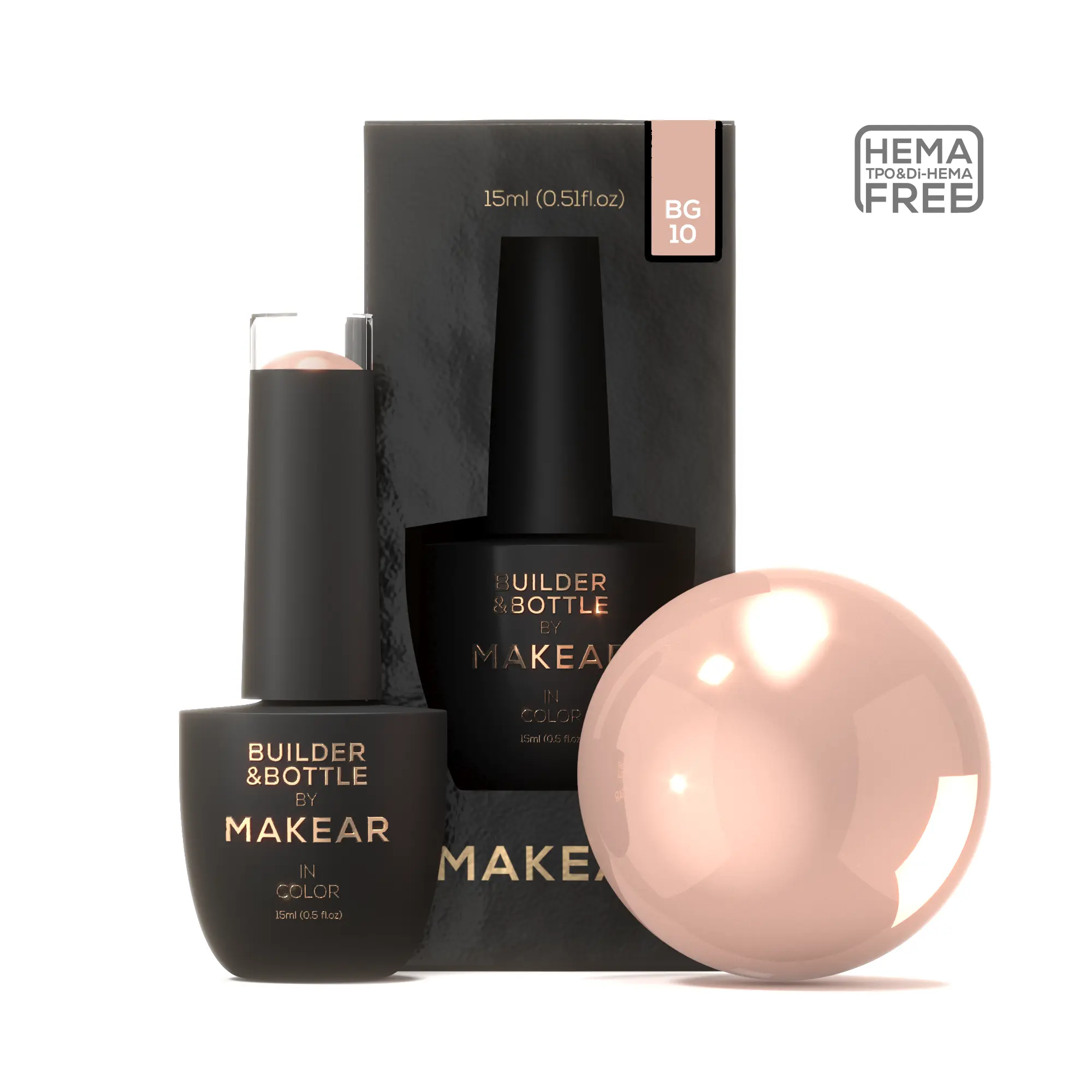 Makear Builder in Bottle Nude 15ML BG10 – Gel de gainage en Flacon