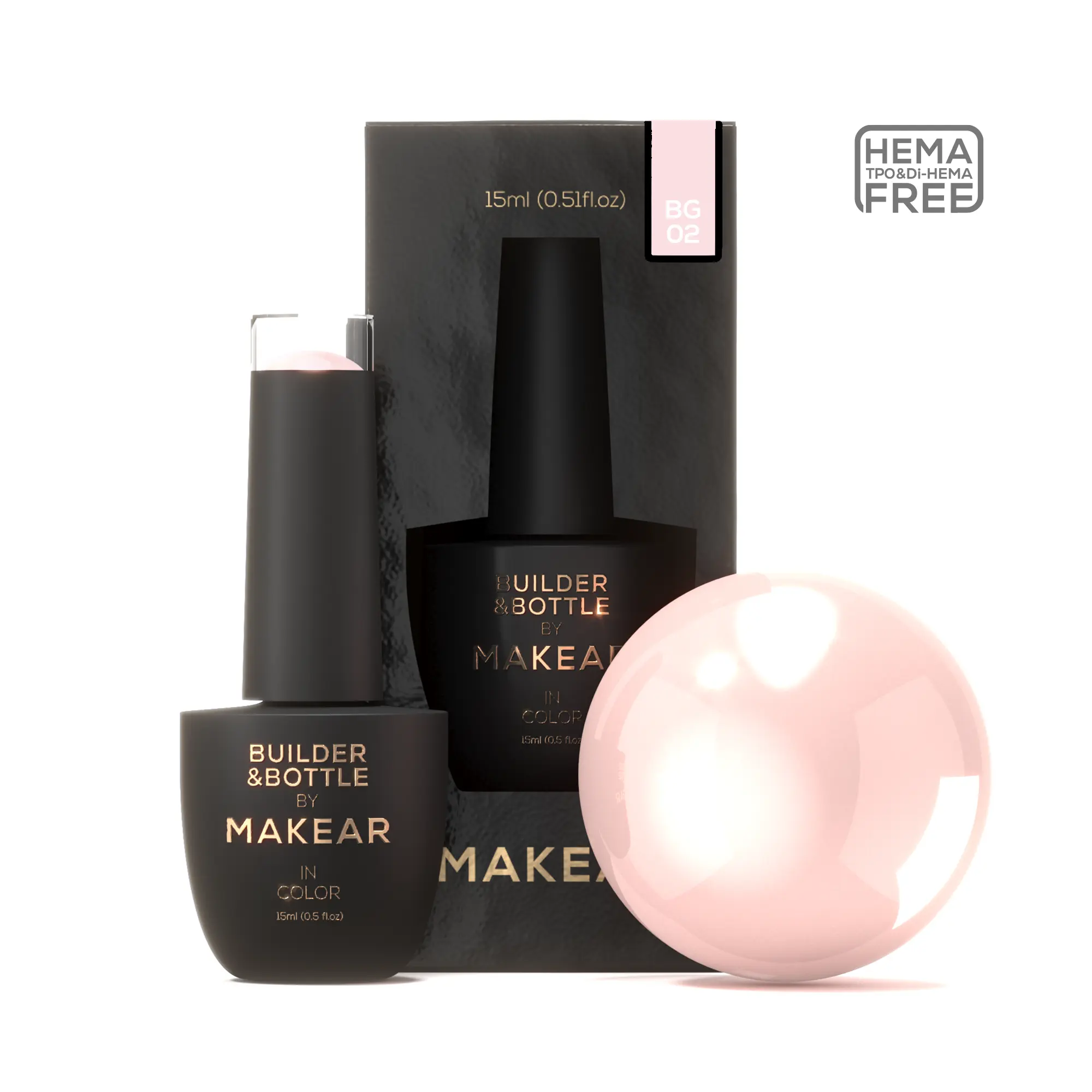 Makear Builder in Bottle Light Peach 15ML BG02 – Gel de gainage en Flacon